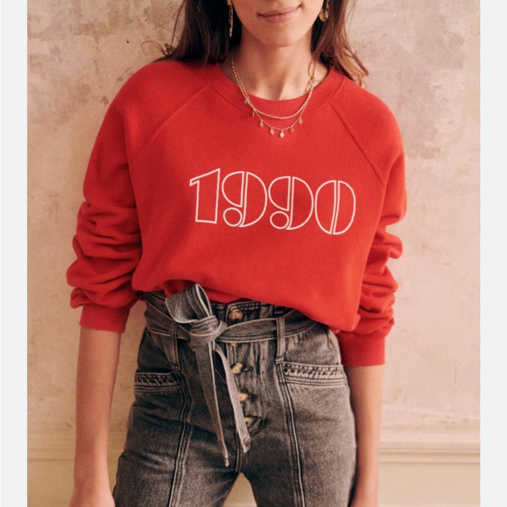 Sezane Annee Organic Cotton Sweatshirt- 1999